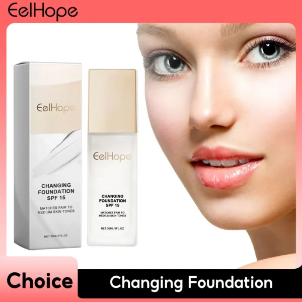 Makeup Base Face Liquid Natural Concealer Full Coverage Moisturizer Oil-control Sunscreen Waterproof Foundation Cream Cosmetics